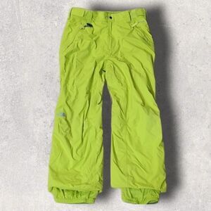 THE NORTH FACE TNF NEON YELLOW SKI PANTS, SIZE 18-20